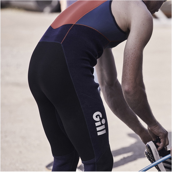 Gill Mens Race Firecell 3.5mm Neoprene Skiff Suit RS16 - Dark Denim / Orange